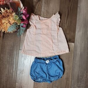 Carter's and Starting Out Baby Girl Summer Outfit Size 6m EUC